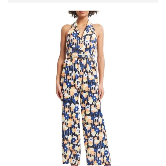 ModCloth Floral Hatler Jumpsuit Size XXS NWT - Picture 1 of 11